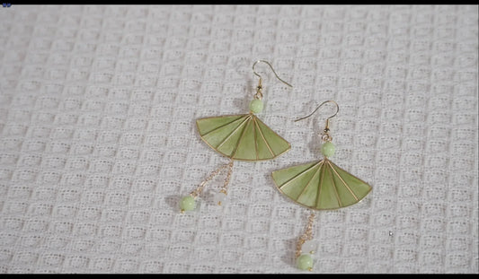 Artisan 'Ronghua' Kit: Craft Velvet Fan Earrings of Courtly Grace - Silkpathcraftsmen Company