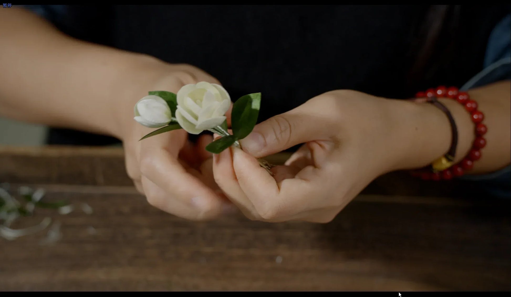 Artisan 'Ronghua' Kit: Craft a Velvet Jasmine Brooch of Purity & Grace - Silkpathcraftsmen Company