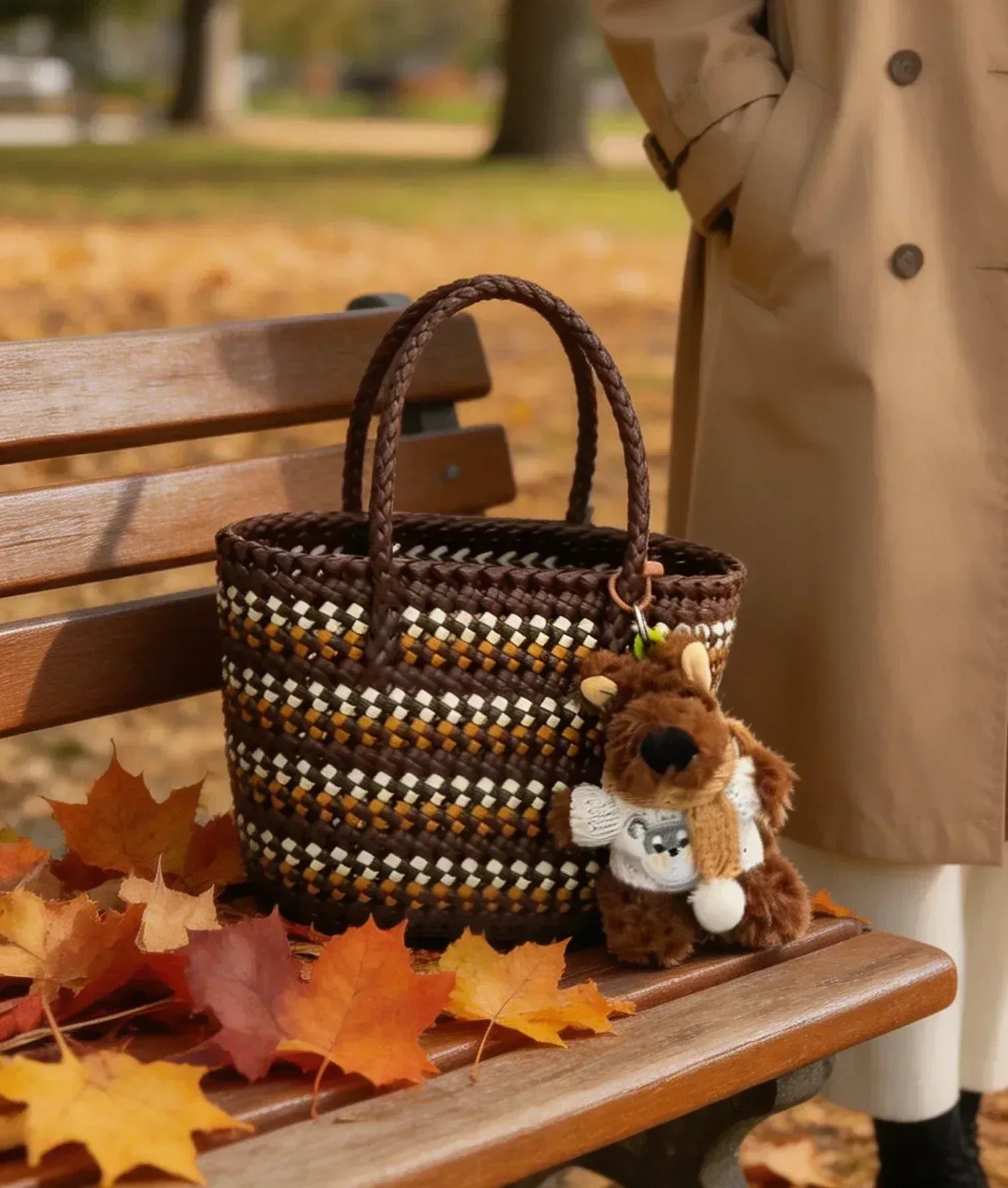Brown Chestnut Plaid Weave - Rattan Weaving Beginner Course - Silkpathcraftsmen Company
