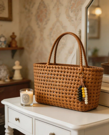 Caramel Rattan Basket - Rattan Weaving Beginner Course - Silkpathcraftsmen Company