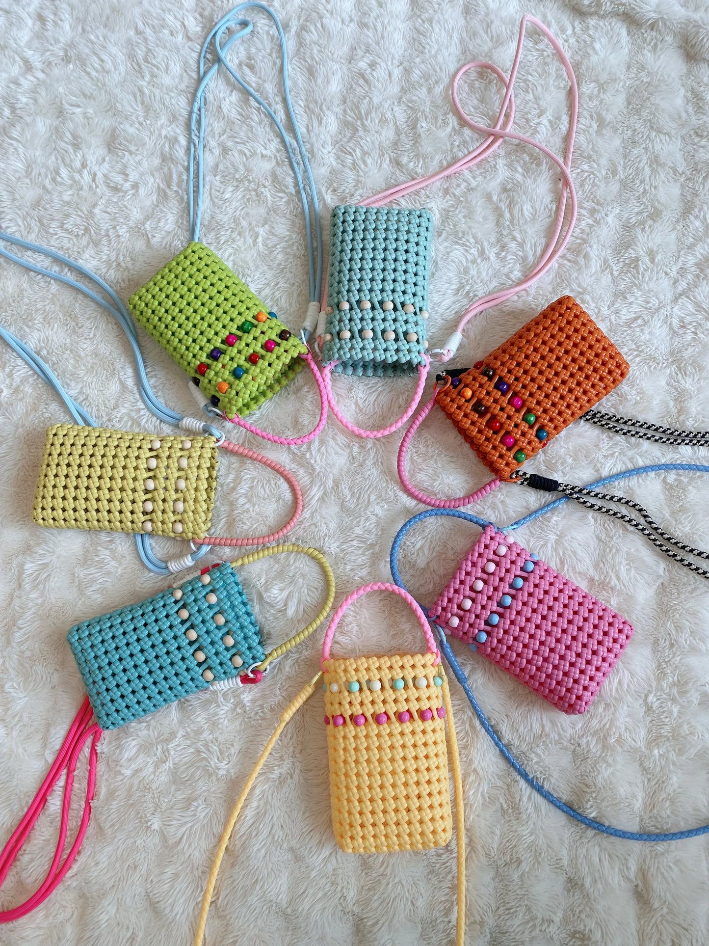  Rainbow Mini Woven Pouch - Rattan Weaving Experience Course