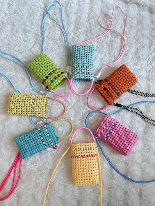  Rainbow Mini Woven Pouch - Rattan Weaving Experience Course