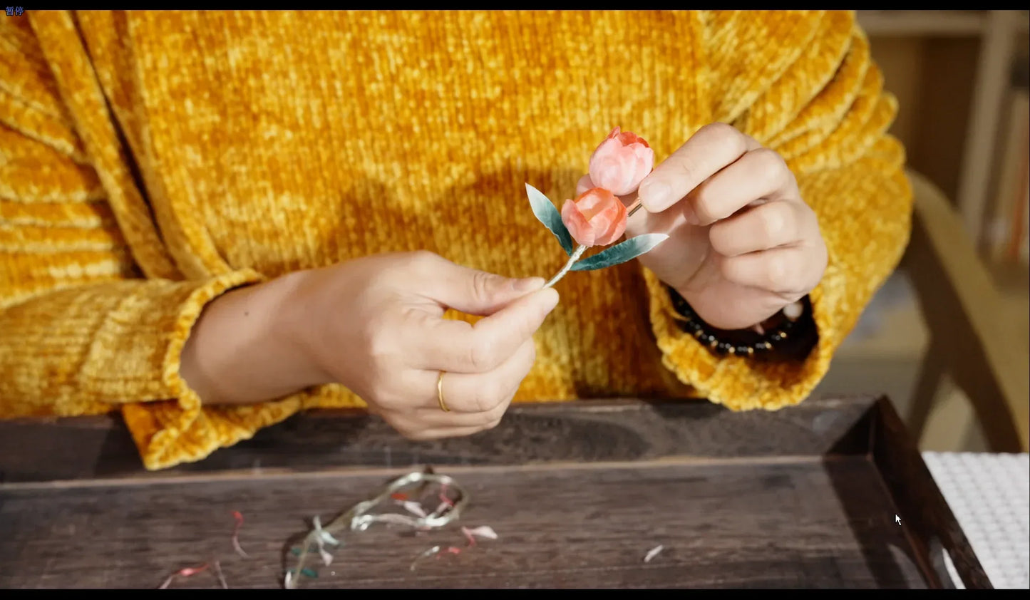 Artisan 'Ronghua' Kit: Craft a Velvet Tulip of Perfect Elegance - Silkpathcraftsmen Company