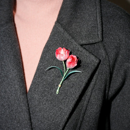 Artisan 'Ronghua' Kit: Craft a Velvet Tulip of Perfect Elegance - Silkpathcraftsmen Company